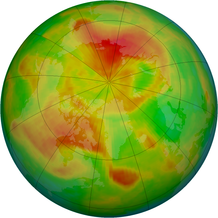 Arctic ozone map for 10 May 2002